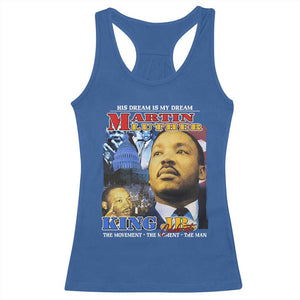 Martin Luther King Jr Racerback Tank Top His Dream Is My Dream American Flag MLK Day Black HIstory TS09 Royal Blue Print Your Wear