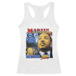 Martin Luther King Jr Racerback Tank Top His Dream Is My Dream American Flag MLK Day Black HIstory TS09 White Print Your Wear