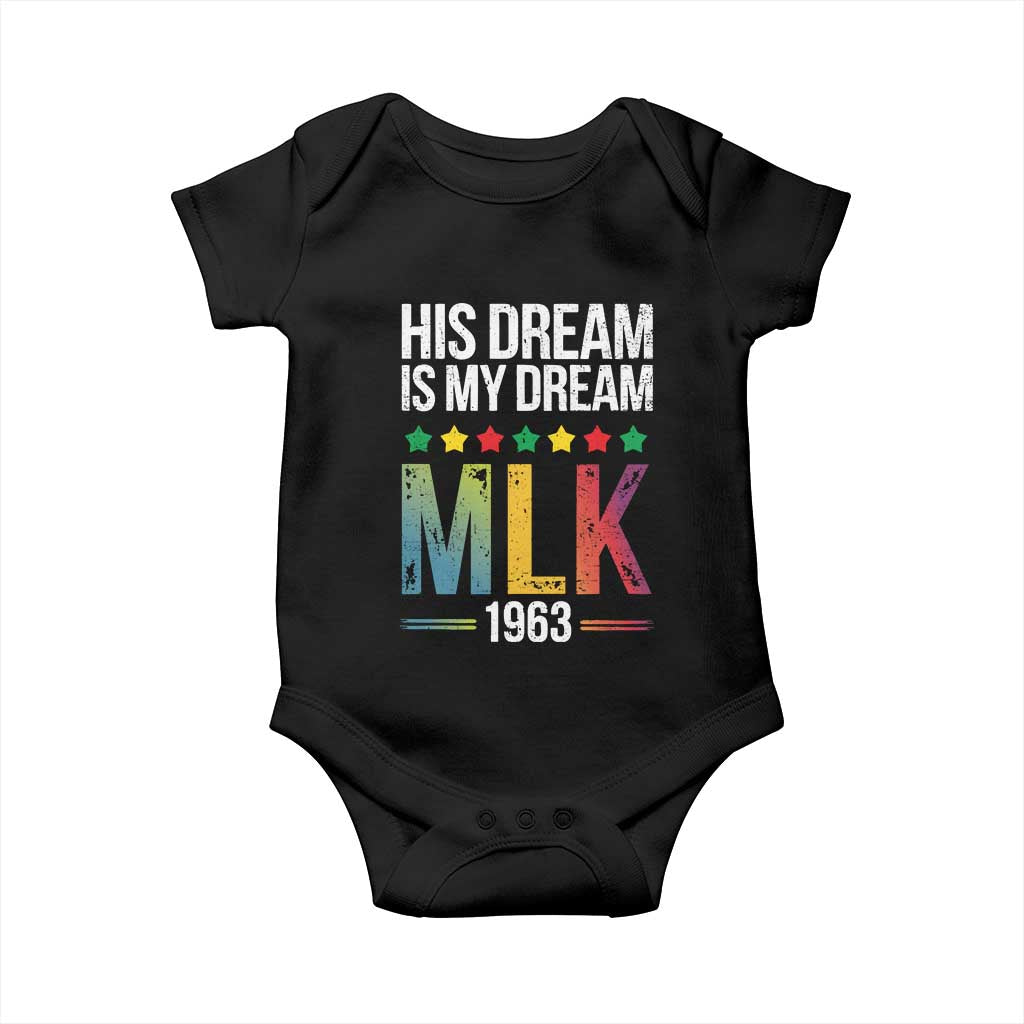 Martin Luther King Jr Baby Onesie His Dream Is My Dream 1963 Black History TS09 Black Print Your Wear