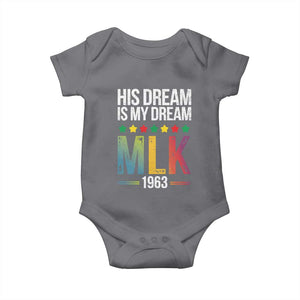 Martin Luther King Jr Baby Onesie His Dream Is My Dream 1963 Black History TS09 Charcoal Print Your Wear
