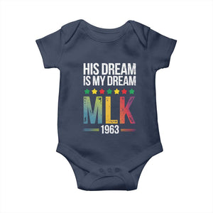 Martin Luther King Jr Baby Onesie His Dream Is My Dream 1963 Black History TS09 Navy Print Your Wear