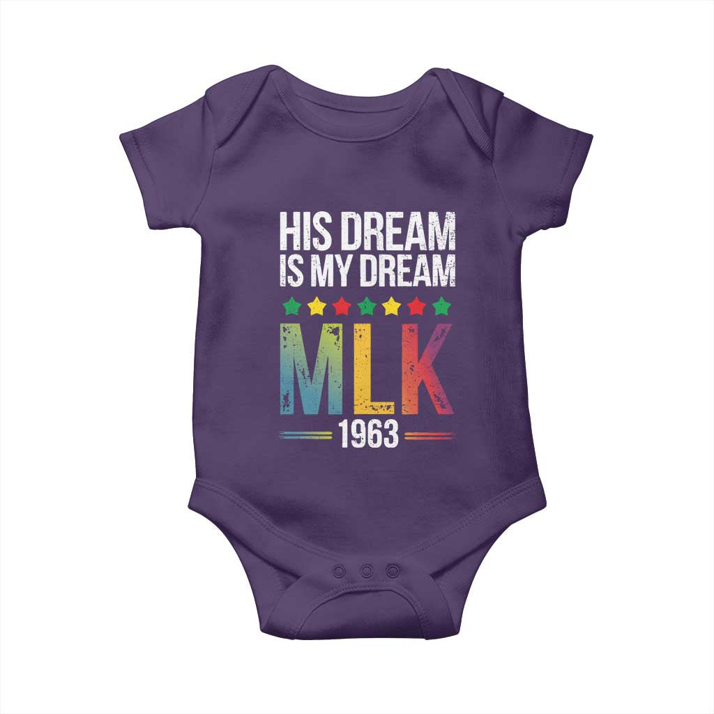 Martin Luther King Jr Baby Onesie His Dream Is My Dream 1963 Black History TS09 Purple Print Your Wear