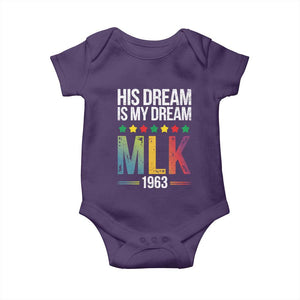 Martin Luther King Jr Baby Onesie His Dream Is My Dream 1963 Black History TS09 Purple Print Your Wear