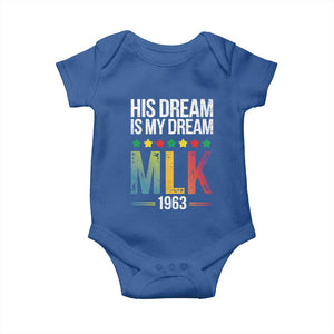Martin Luther King Jr Baby Onesie His Dream Is My Dream 1963 Black History TS09 Royal Blue Print Your Wear