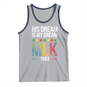 Martin Luther King Jr Tank Top His Dream Is My Dream 1963 Black History TS09 Athletic Heather Navy Print Your Wear