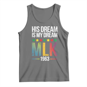 Martin Luther King Jr Tank Top His Dream Is My Dream 1963 Black History TS09 Black Heather Print Your Wear