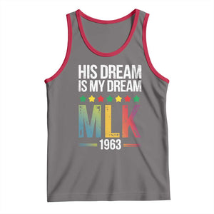 Martin Luther King Jr Tank Top His Dream Is My Dream 1963 Black History TS09 Deep Heather Red Print Your Wear