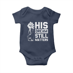 Martin Luther King Jr Baby Onesie His Dream Still Matters TS09 Navy Print Your Wear