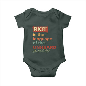 Martin Luther King Jr Baby Onesie A Riot Is The Language Of The Unheard TS09 Print Your Wear