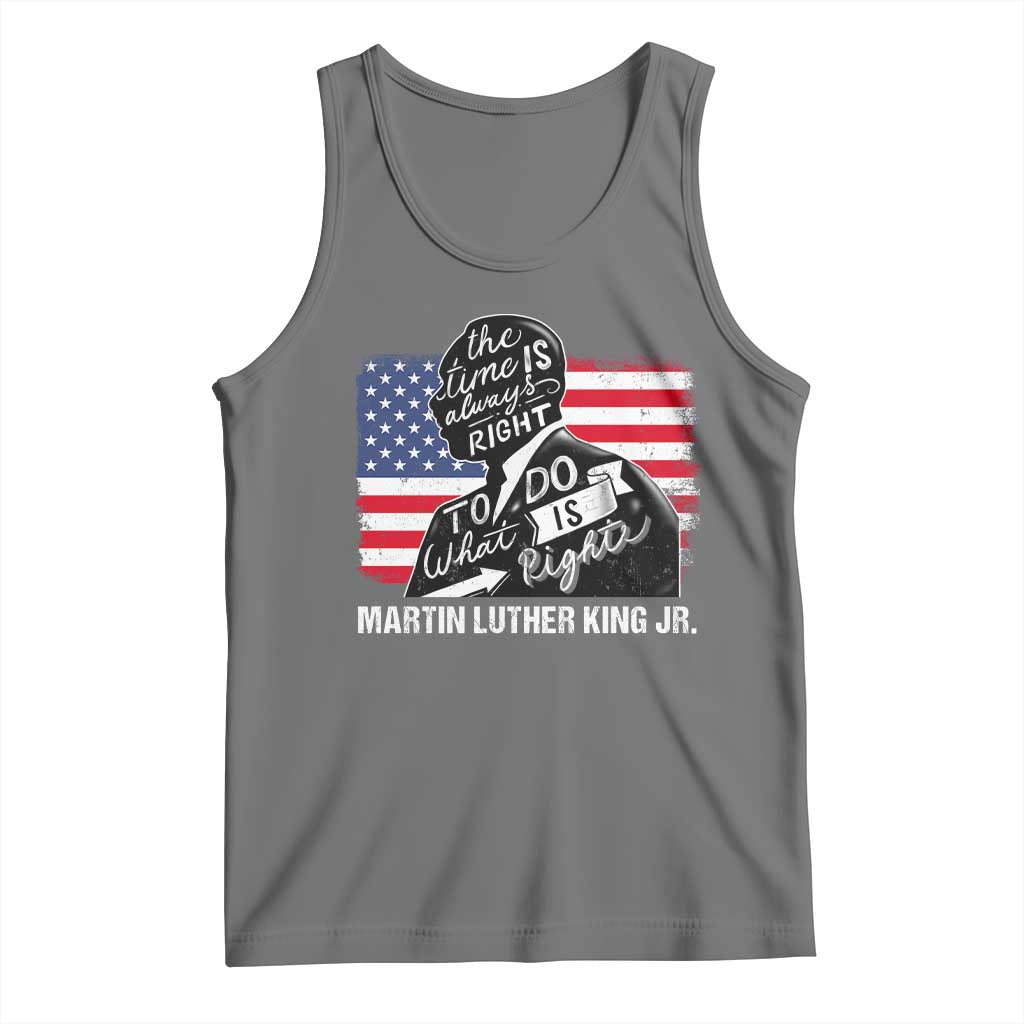 Martin Luther King Jr Tank Top The Time Is Always Right To Do What Is Right TS09 Black Heather Print Your Wear