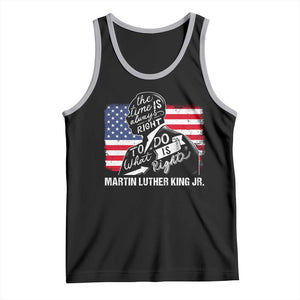 Martin Luther King Jr Tank Top The Time Is Always Right To Do What Is Right TS09 Black Athletic Heather Print Your Wear