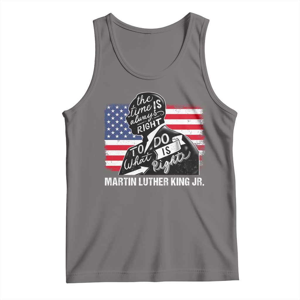 Martin Luther King Jr Tank Top The Time Is Always Right To Do What Is Right TS09 Deep Heather Print Your Wear