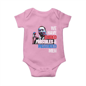 Martin Luther King Jr Baby Onesie We Have Guided Missiles And Misguided Men TS09 Light Pink Print Your Wear