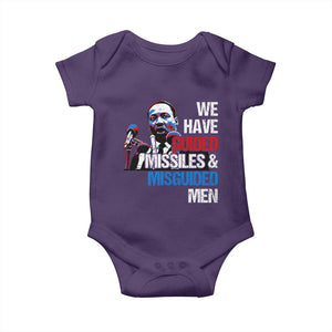 Martin Luther King Jr Baby Onesie We Have Guided Missiles And Misguided Men TS09 Purple Print Your Wear