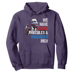 Martin Luther King Jr Hoodie We Have Guided Missiles And Misguided Men TS09 Purple Print Your Wear