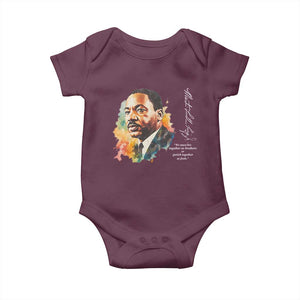 Martin Luther King Jr Baby Onesie We Must Live Together As Brothers Or Perish Together As Fools TS09 Maroon Print Your Wear