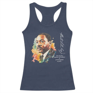 Martin Luther King Jr Racerback Tank Top We Must Live Together As Brothers Or Perish Together As Fools TS09 Navy Print Your Wear