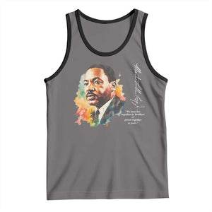Martin Luther King Jr Tank Top We Must Live Together As Brothers Or Perish Together As Fools TS09 Deep Heather Black Print Your Wear