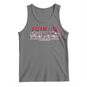 Martin Luther King Jr Tank Top Just Take The First Step MLK Day TS09 Black Heather Print Your Wear