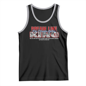 Martin Luther King Jr Tank Top Just Take The First Step MLK Day TS09 Black Athletic Heather Print Your Wear