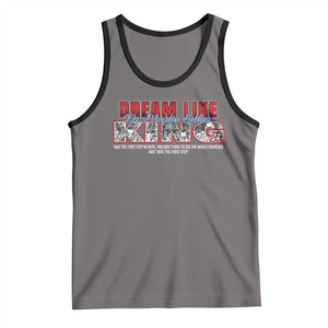 Martin Luther King Jr Tank Top Just Take The First Step MLK Day TS09 Deep Heather Black Print Your Wear