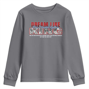 Martin Luther King Jr Youth Sweatshirt Just Take The First Step MLK Day TS09 Charcoal Print Your Wear