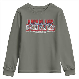 Martin Luther King Jr Youth Sweatshirt Just Take The First Step MLK Day TS09 Military Green Print Your Wear