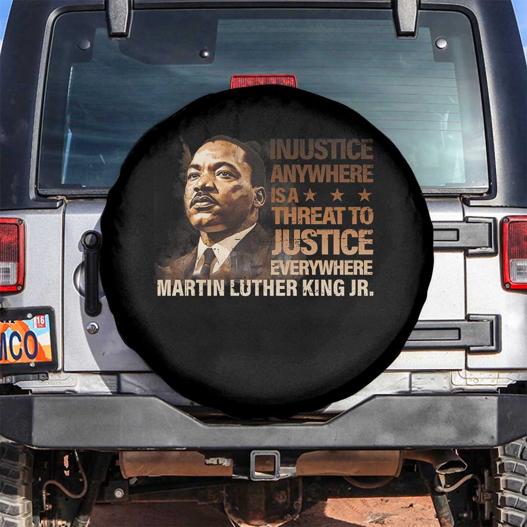 Martin Luther King Jr Spare Tire Cover Injustice Anywhere Is A Threat To Justice Everywhere TS09 No hole Black Print Your Wear