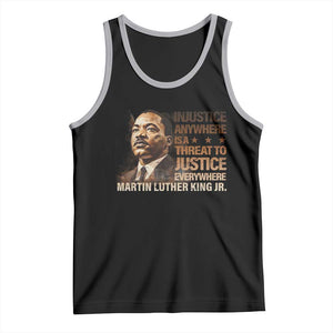 Martin Luther King Jr Tank Top Injustice Anywhere Is A Threat To Justice Everywhere TS09 Black Athletic Heather Print Your Wear