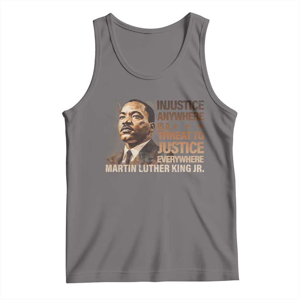 Martin Luther King Jr Tank Top Injustice Anywhere Is A Threat To Justice Everywhere TS09 Deep Heather Print Your Wear