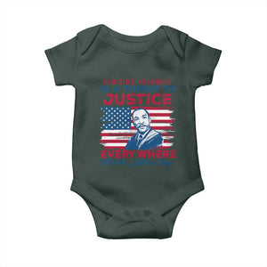 Martin Luther King Jr Day Baby Onesie Injustice Anywhere Is A Threat To Justice Everywhere TS09 Print Your Wear