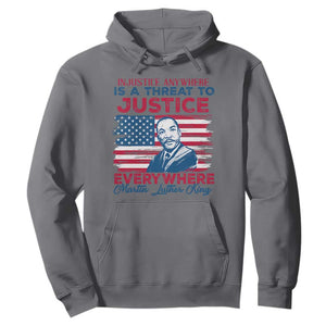 Martin Luther King Jr Day Hoodie Injustice Anywhere Is A Threat To Justice Everywhere TS09 Charcoal Print Your Wear