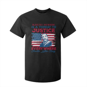 Martin Luther King Jr Day T Shirt For Kid Injustice Anywhere Is A Threat To Justice Everywhere TS09 Black Print Your Wear