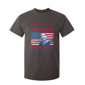 Martin Luther King Jr Day T Shirt For Kid Injustice Anywhere Is A Threat To Justice Everywhere TS09 Dark Chocolate Print Your Wear