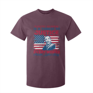 Martin Luther King Jr Day T Shirt For Kid Injustice Anywhere Is A Threat To Justice Everywhere TS09 Maroon Print Your Wear