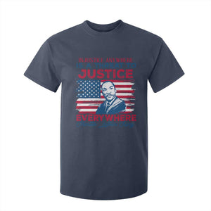 Martin Luther King Jr Day T Shirt For Kid Injustice Anywhere Is A Threat To Justice Everywhere TS09 Navy Print Your Wear