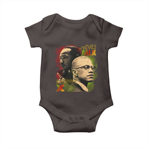 Martin Luther King Jr Malcolm X Baby Onesie The Time Is Always Right Prepare For Future Today TS09 Dark Chocolate Print Your Wear