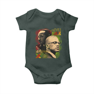 Martin Luther King Jr Malcolm X Baby Onesie The Time Is Always Right Prepare For Future Today TS09 Print Your Wear