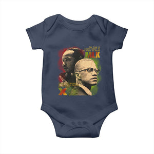 Martin Luther King Jr Malcolm X Baby Onesie The Time Is Always Right Prepare For Future Today TS09 Navy Print Your Wear