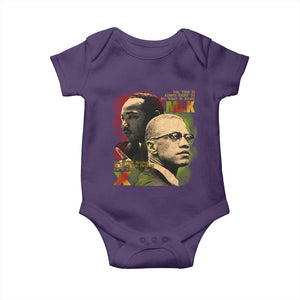 Martin Luther King Jr Malcolm X Baby Onesie The Time Is Always Right Prepare For Future Today TS09 Purple Print Your Wear