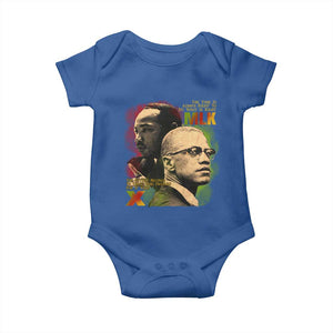 Martin Luther King Jr Malcolm X Baby Onesie The Time Is Always Right Prepare For Future Today TS09 Royal Blue Print Your Wear