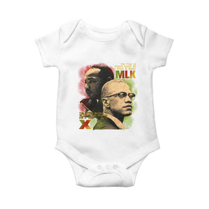 Martin Luther King Jr Malcolm X Baby Onesie The Time Is Always Right Prepare For Future Today TS09 White Print Your Wear