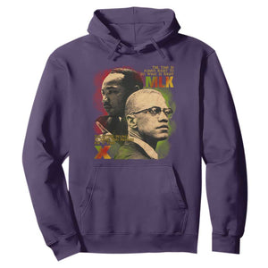 Martin Luther King Jr Malcolm X Hoodie The Time Is Always Right Prepare For Future Today TS09 Purple Print Your Wear