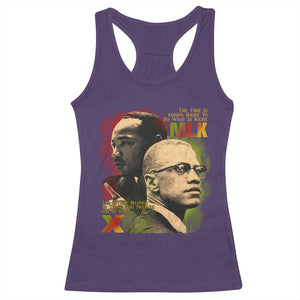Martin Luther King Jr Malcolm X Racerback Tank Top The Time Is Always Right Prepare For Future Today TS09 Purple Print Your Wear