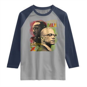 Martin Luther King Jr Malcolm X Raglan Shirt The Time Is Always Right Prepare For Future Today TS09 Sport Gray Navy Print Your Wear
