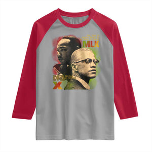 Martin Luther King Jr Malcolm X Raglan Shirt The Time Is Always Right Prepare For Future Today TS09 Sport Gray Red Print Your Wear