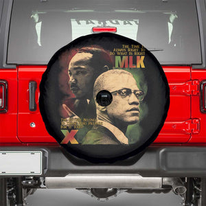 Martin Luther King Jr Malcolm X Spare Tire Cover The Time Is Always Right Prepare For Future Today TS09 Black Print Your Wear