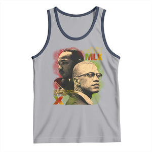 Martin Luther King Jr Malcolm X Tank Top The Time Is Always Right Prepare For Future Today TS09 Athletic Heather Navy Print Your Wear