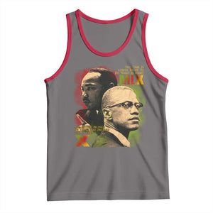 Martin Luther King Jr Malcolm X Tank Top The Time Is Always Right Prepare For Future Today TS09 Deep Heather Red Print Your Wear
