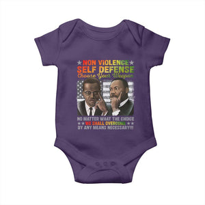 Martin Luther King Jr Malcolm X Baby Onesie Choose Your Weapon No Matter What The Choice TS09 Purple Print Your Wear